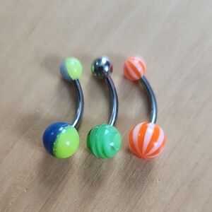 Colorful Belly Button Rings Set